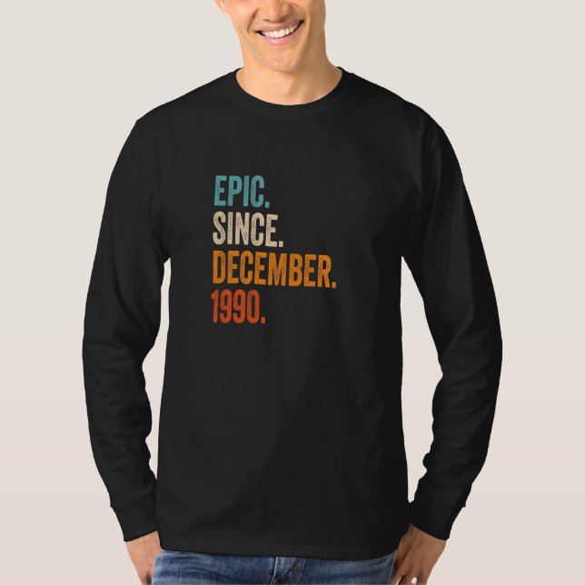 Camiseta Épico desde diciembre de 1990 32º cumpleaños (Anverso)