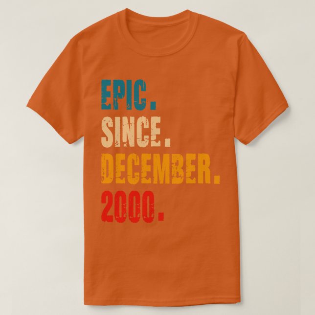 Camiseta épico desde diciembre de 2000 (Diseño del anverso)