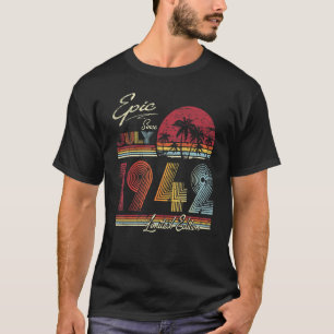 Camiseta Épico desde julio de 1942 80 años 80 cumpleaños