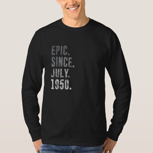 Camiseta Épico desde julio de 1950 72ª cosecha de cumpleaño (Anverso)