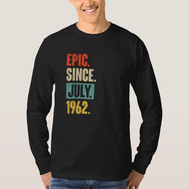 Camiseta Épico desde julio de 1962 60 años (Anverso)