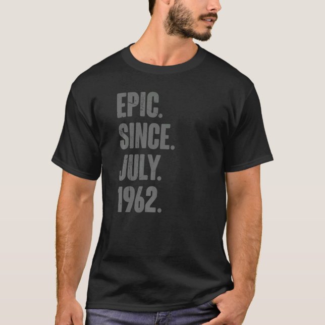 Camiseta Épico desde julio de 1962 60 años (Anverso)