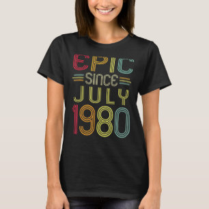 Camiseta Épico desde julio de 1981 41º cumpleaños 41 años