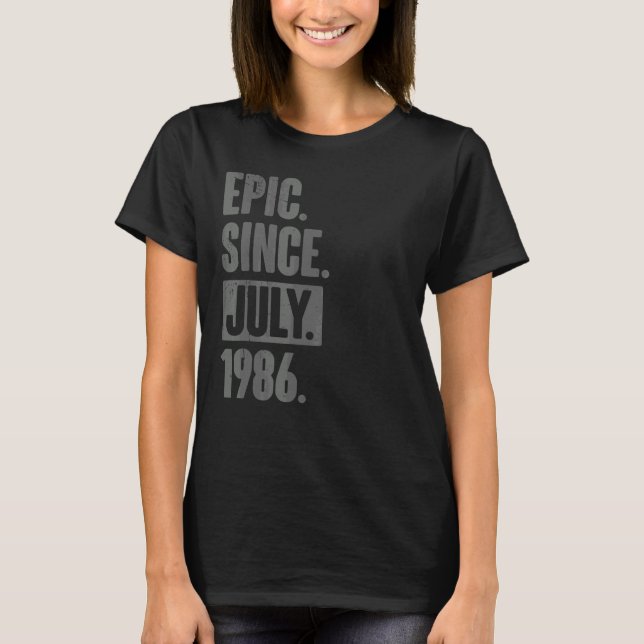 Camiseta Épico desde julio de 1986 36 años (Anverso)