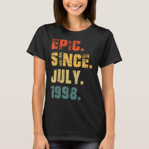 Camiseta Épico desde julio de 1998 24º cumpleaños 24 años