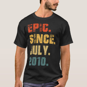 Camiseta Épico desde julio de 2010 12º cumpleaños 12 años