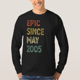 Camiseta Épico desde mayo de 2005 Niño de 17 años de edad d