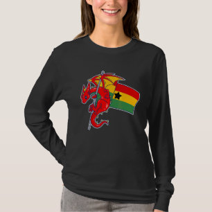 Camiseta Épico Dragón Ghanés  Orgullosa África Bandera de G