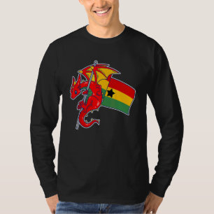 Camiseta Épico Dragón Ghanés  Orgullosa África Bandera de G