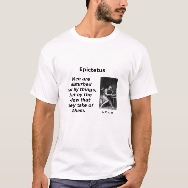 Camiseta Epictetus, vistas de cosas (Anverso)