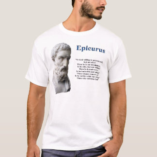 Camiseta Epicurus - el ateísmo