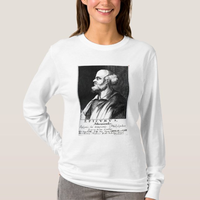 Camiseta Epicurus, grabado por Juan Fredrich Schmidt (Anverso)