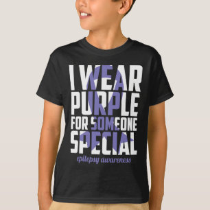 Camiseta Epilepsia Awareness Purple For Someone Special Rib