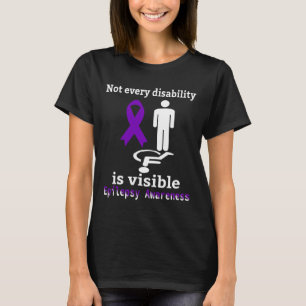 Camiseta Epilepsia Awareness Purple Ribbon Epilepsia Suppor