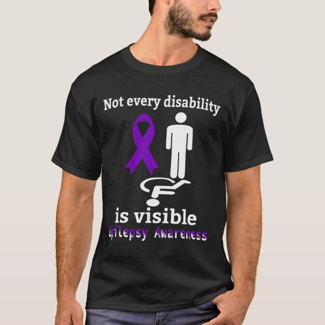 Camiseta Epilepsia Awareness Purple Ribbon Epilepsia Suppor (Anverso)