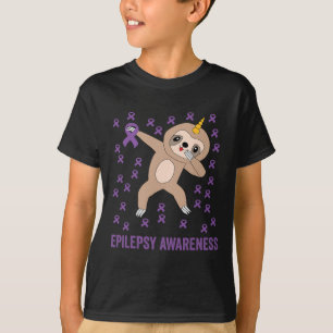 Camiseta Epilepsia Awareness Purple Ribbon - Epilepsy Awara