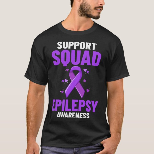 Camiseta Epilepsia Awareness Purple Ribbon Guerrero de Puls (Anverso)
