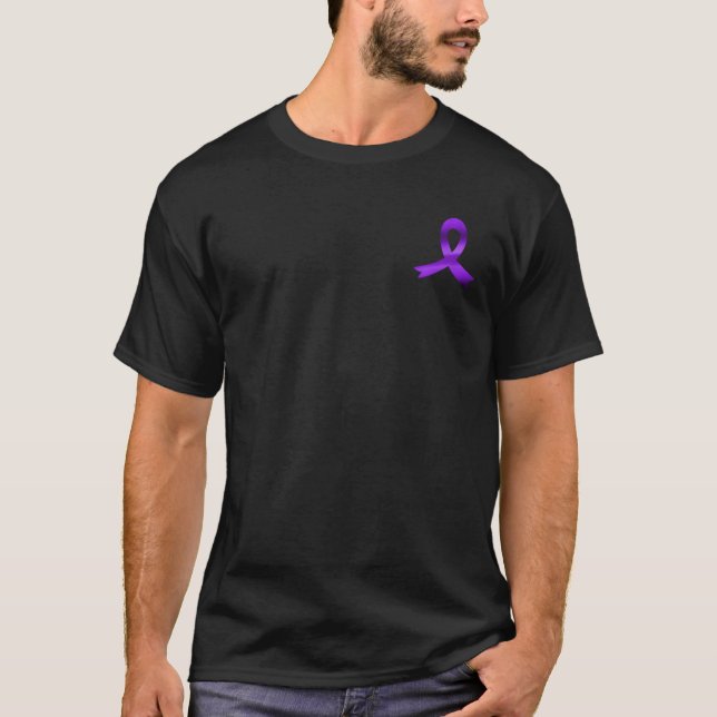 Camiseta Epilepsia Awareness Purple Ribbon Pocket (Anverso)