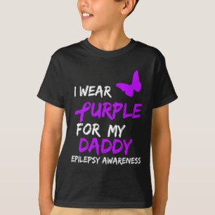 Camiseta Epilepsia Awareness Que Uso Púrpura Para Mi Papi R