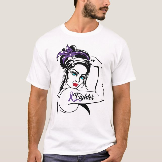 Camiseta Epilepsia Awareness Rosie Riveter Fighbon (Anverso)