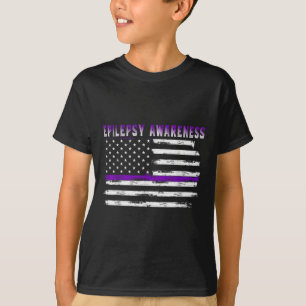 Camiseta Epilepsia Awareness Usa Flag American Epilepsy Sup