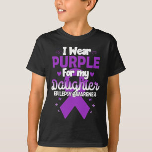Camiseta Epilepsia Cinta Que Llevo Púrpura Para Mi Hija Awa