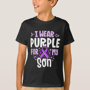 Camiseta Epilepsia Cinta Que Llevo Púrpura Por Mi Hijo Rega
