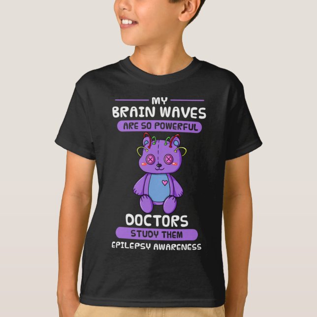 Camiseta Epilepsia Conciencia Cerebro Epiléptico Morado Epi (Anverso)
