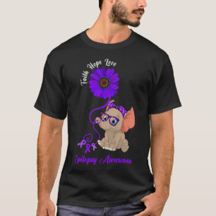 Camiseta Epilepsia Conciencia Elephant Faith Esperanza Amar