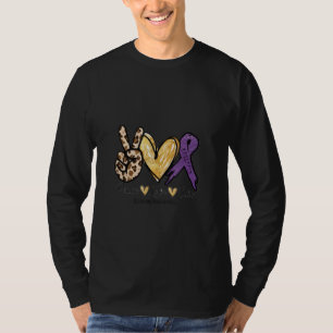 Camiseta Epilepsia Conciencia Paz Cure Purple