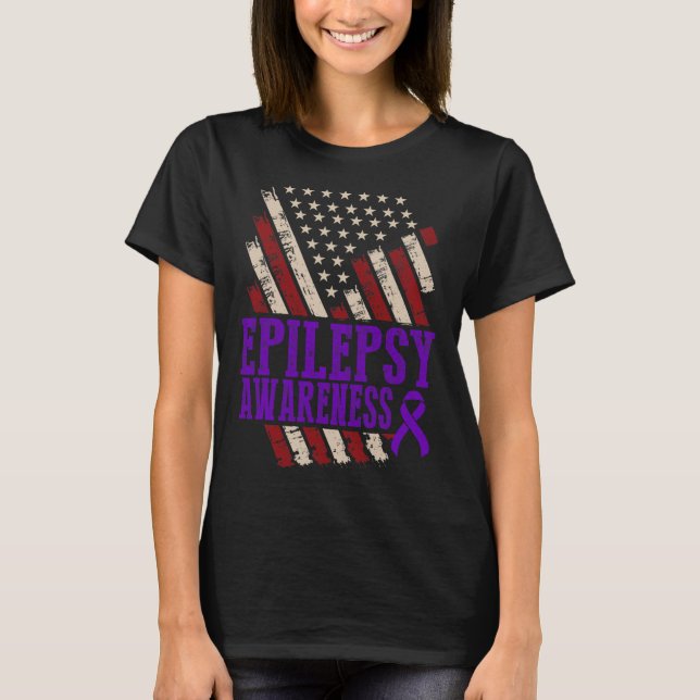 Camiseta Epilepsia Conciencia Sobreviviente de Guerrero Epi (Anverso)
