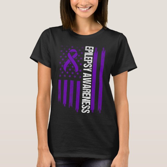 Camiseta Epilepsia Conciencia Sobreviviente de Guerrero Epi (Anverso)