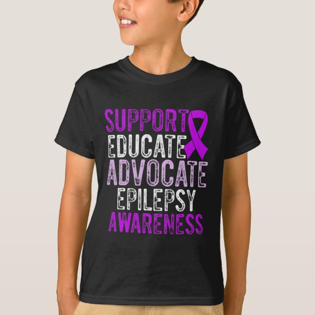 Camiseta Epilepsia Conciencia Sobreviviente de Guerrero Epi (Anverso)
