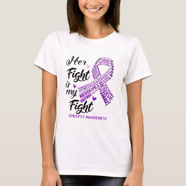 Camiseta Epilepsia Conciencia Su lucha es mi lucha (Anverso)