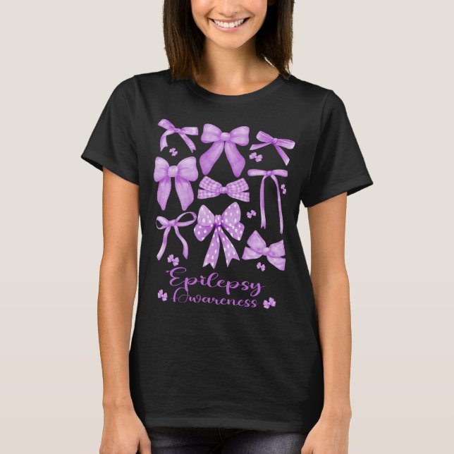 Camiseta Epilepsia de Coquette Aesthetic Purple Bow (Anverso)