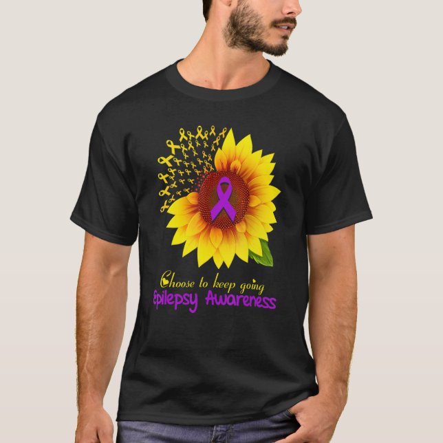 Camiseta Epilepsia De Girasol Elija Seguir Epilepsia A (Anverso)
