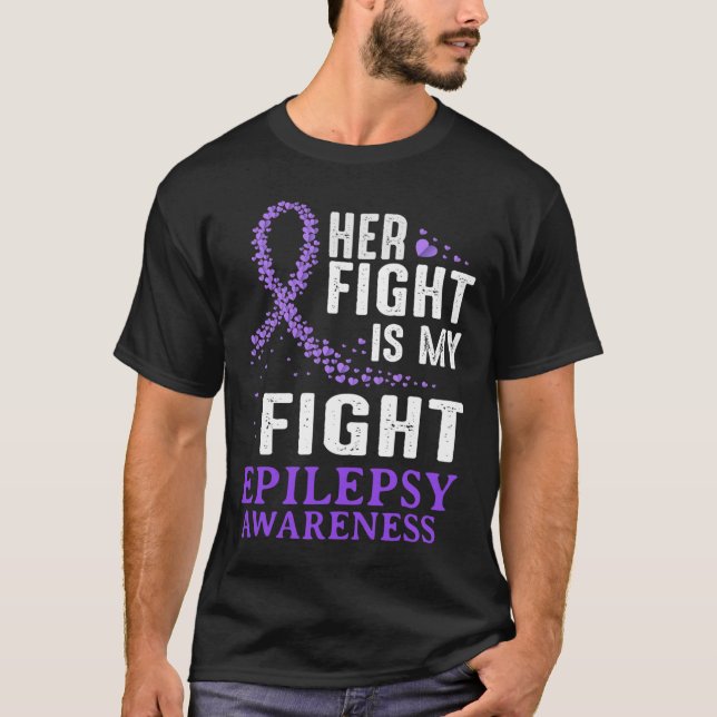 Camiseta Epilepsia de lucha Conciencia Cinta púrpura Epilep