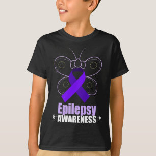 Camiseta Epilepsia de mariposa Cinta Epilepsia Awaren
