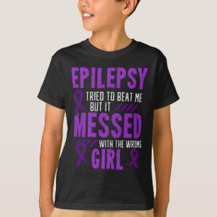 Camiseta Epilepsia Día del Guerrero Epiléptico Chica Púrpur
