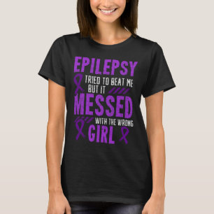 Camiseta Epilepsia Día del Guerrero Epiléptico Chica Púrpur