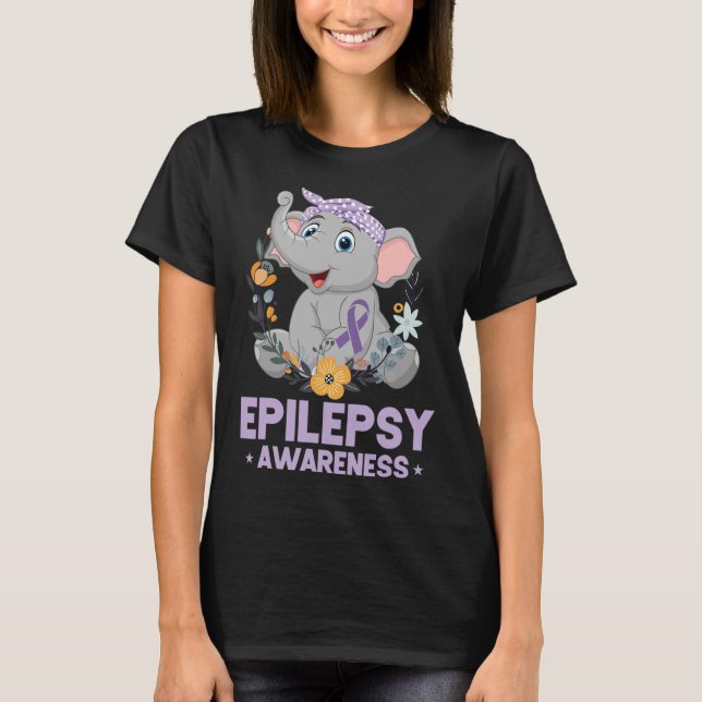 Camiseta Epilepsia divertida Conciencia Flor Cinta de Flore (Anverso)
