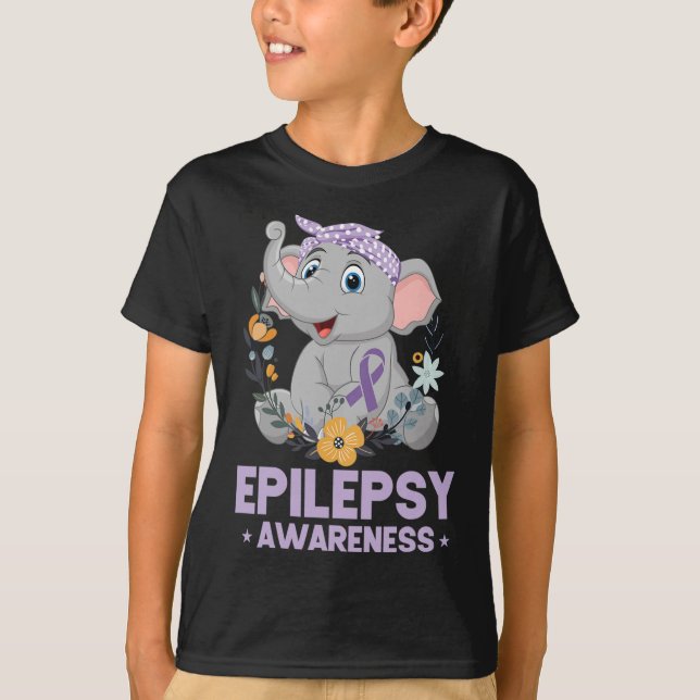 Camiseta Epilepsia divertida Conciencia Flor Cinta de Flore (Anverso)