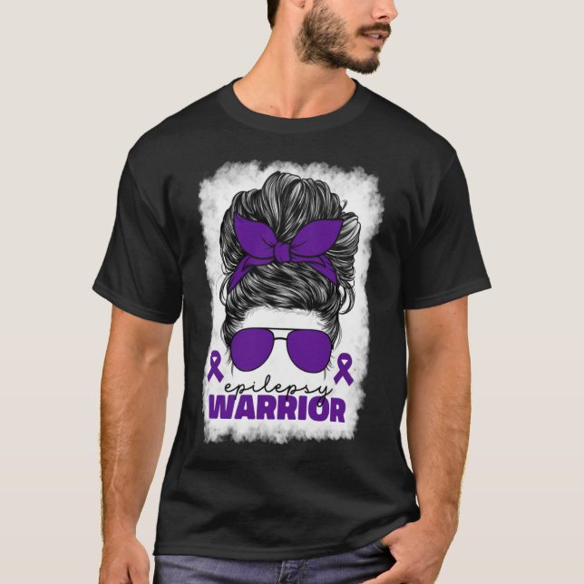 Camiseta Epilepsia Guerrera Para Mujeres Mamá Epilepsia Mor (Anverso)