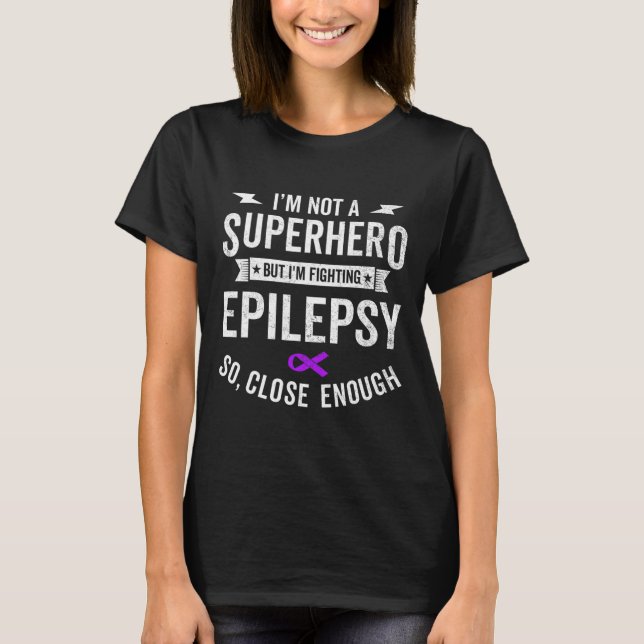 Camiseta Epilepsia Guerrero Sobreviviente Conciencia Apoyo  (Anverso)