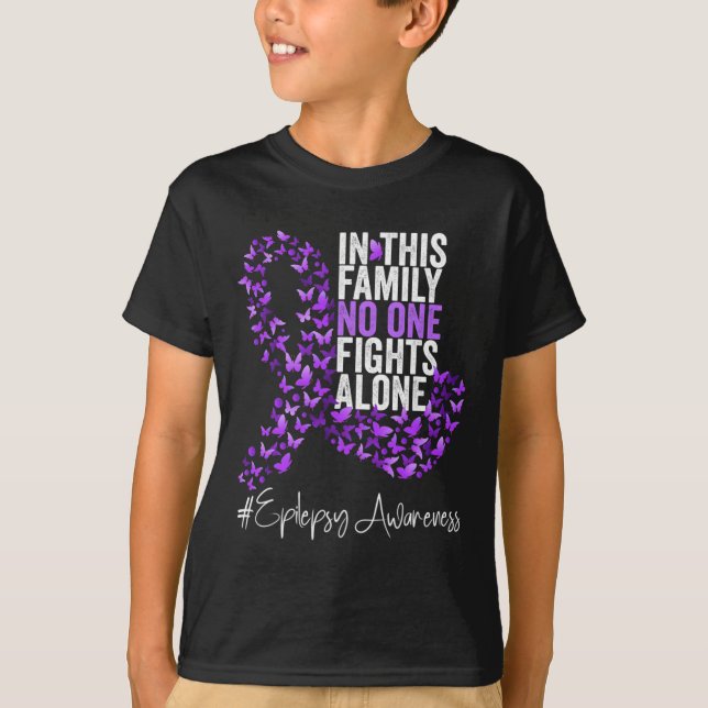 Camiseta Epilepsia Mes de Conciencia Cinta púrpura (Anverso)