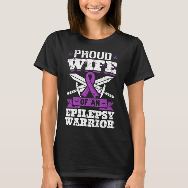 Camiseta Epilepsia Mujer Guerrera Esposa Epiléptica Trastor (Anverso)