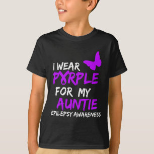 Camiseta Epilepsia Que Uso Púrpura Para Mi Cinta De La Tía