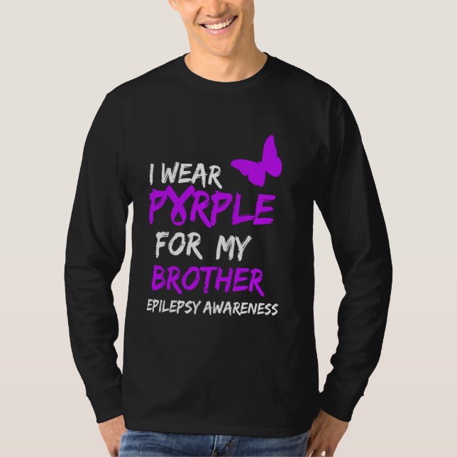 Camiseta Epilepsia Que Uso Púrpura Para Mi Cinta Hermana (Anverso)