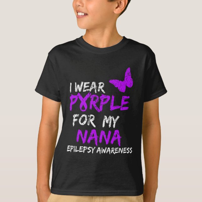 Camiseta Epilepsia Que Uso Púrpura Para Mi Cinta Nana 1 (Anverso)