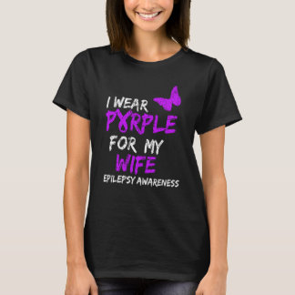 Camiseta Epilepsia Que Uso Púrpura Para Mi Esposa